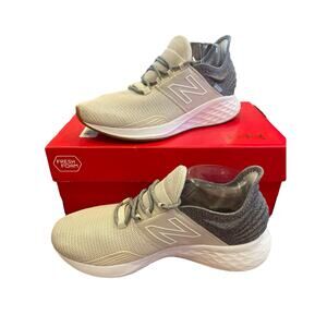 New Balance Fresh Foam ROAV Mesh Lace Up Grey & White Athletic Shoes Women US 10